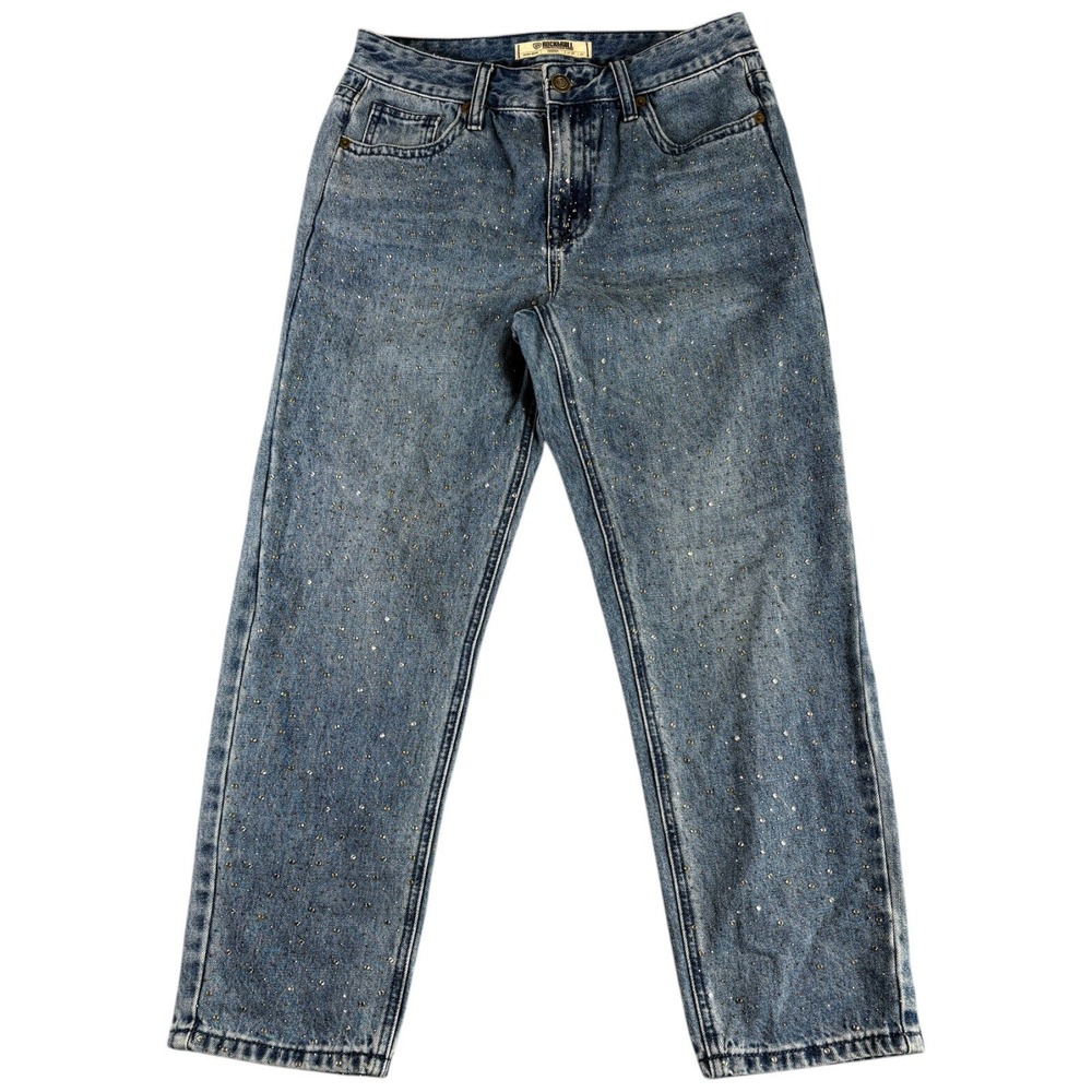 Rock & Roll Denim Jeans Womens 27 Blue Straight Cropped Washed Y2K Western